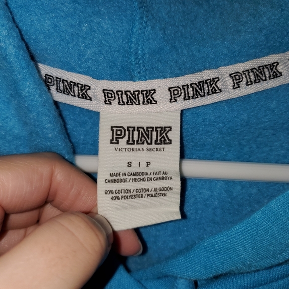 Pink by VS Soft Comfy Bright Blue Hoodie - Picture 3 of 5